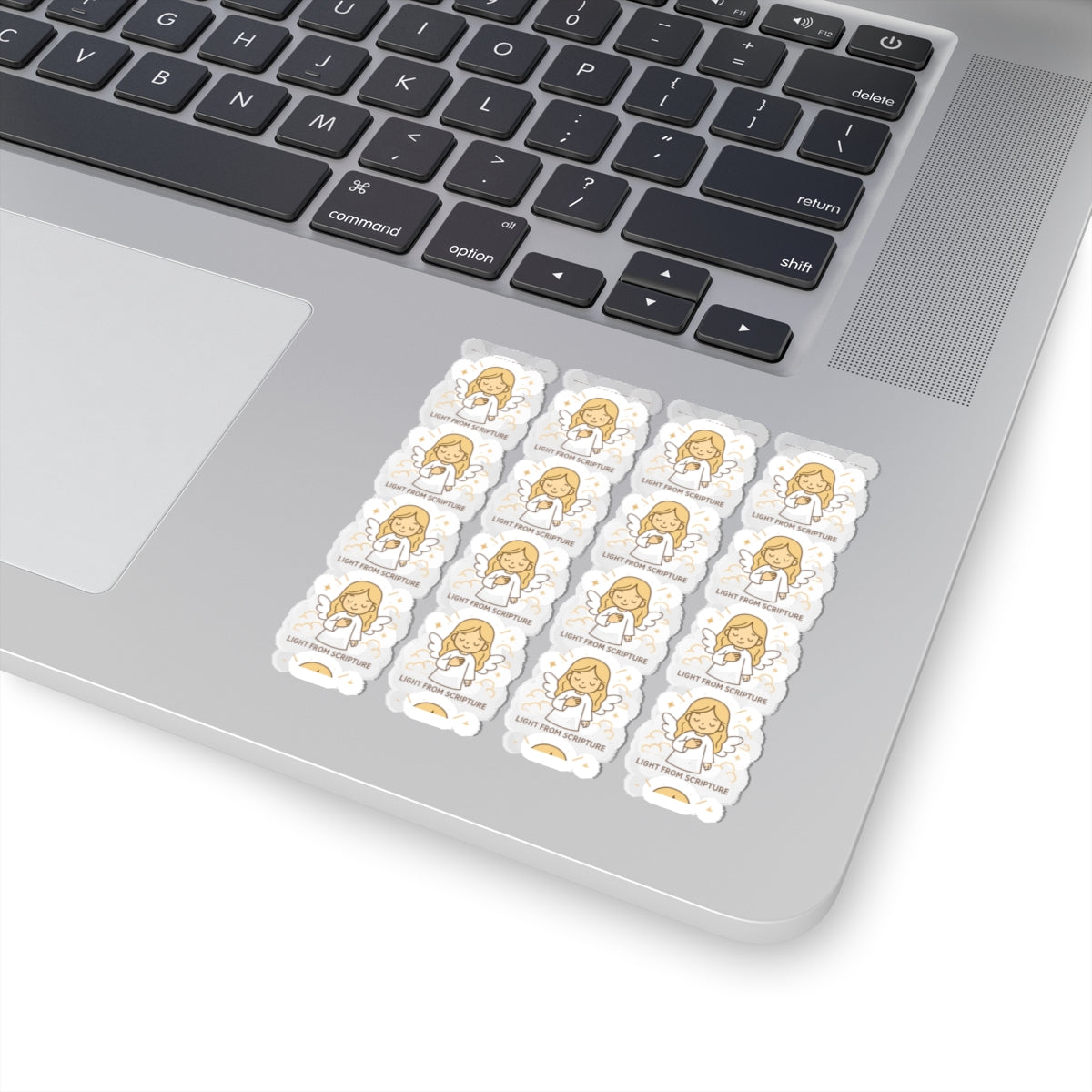 Bible Study Angel , Light from Scripture Stickers – Christian Scripture Kawaii Stickers for Journals & Faith Gifts. Bring light, strength, and joy to your quiet time with these tender Scripture angels.