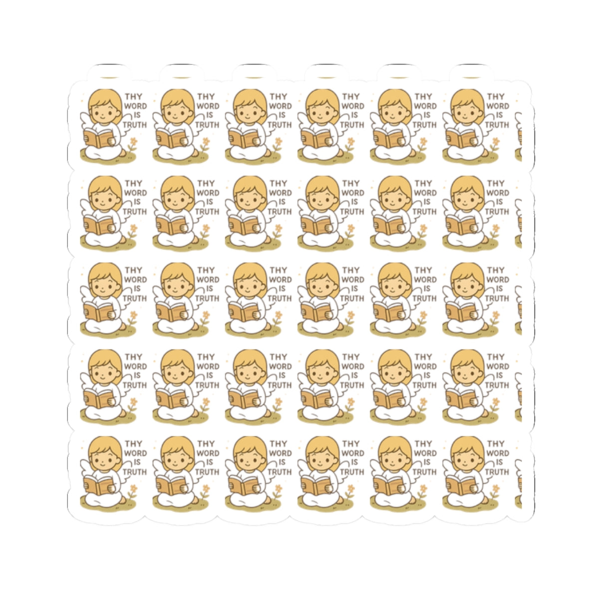 Faith & Courage Angel, thy Word is truth Stickers – Kawaii Christian Sheet with Prayers, Scripture & Light-Inspired Affirmations. Faith doesn’t eliminate fear — it gives you the courage to walk through it. One sticker at a time.