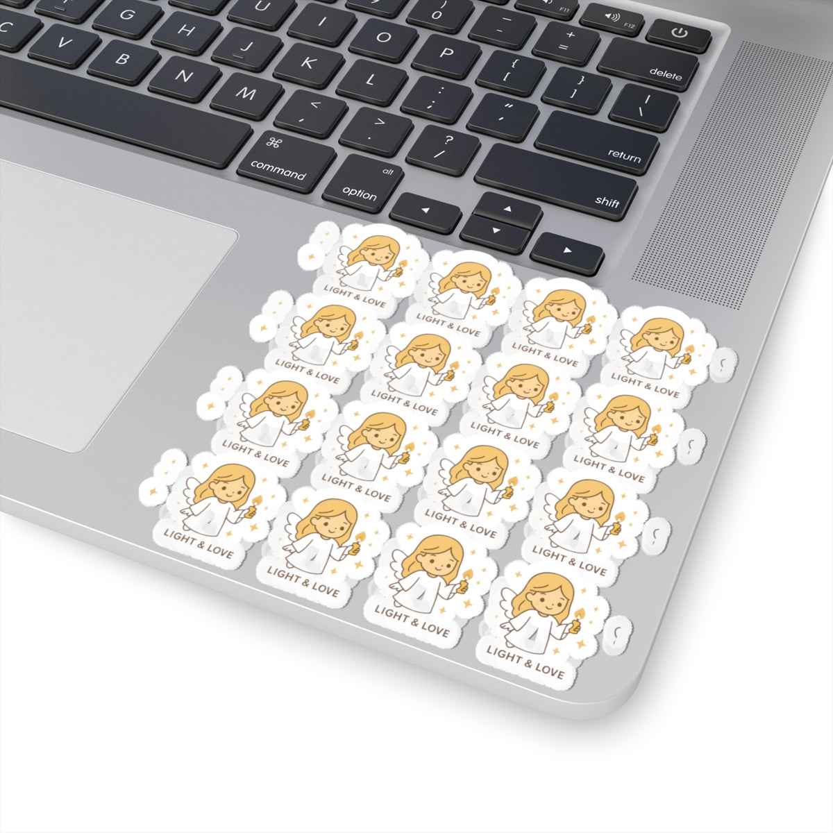Light & love ❤️💕of Shine Your Light – Christian Angel Stickers | Faith-Inspired Kawaii Sheet with Candle of Hope. Because when you walk in faith… you carry the light.