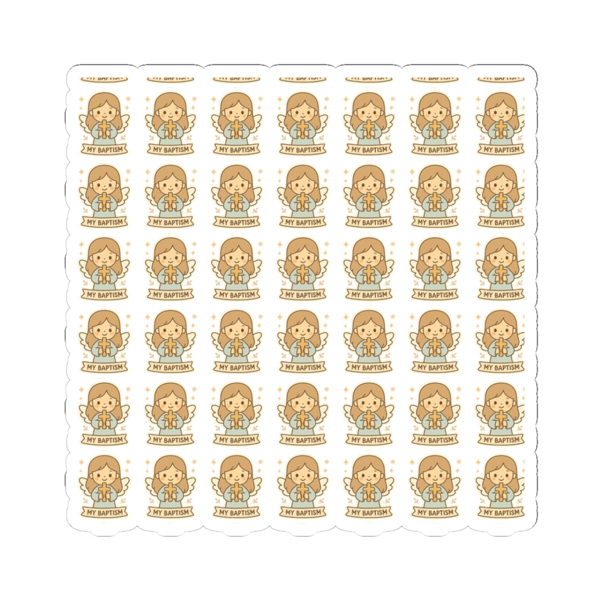 Baptism Angel , My Baptism Stickers – Christian Kawaii Stickers for Christening, Baby Dedication & Faith Gifts. Celebrate the beauty of baptism with these sweet angel stickers filled with light, love, and faith.