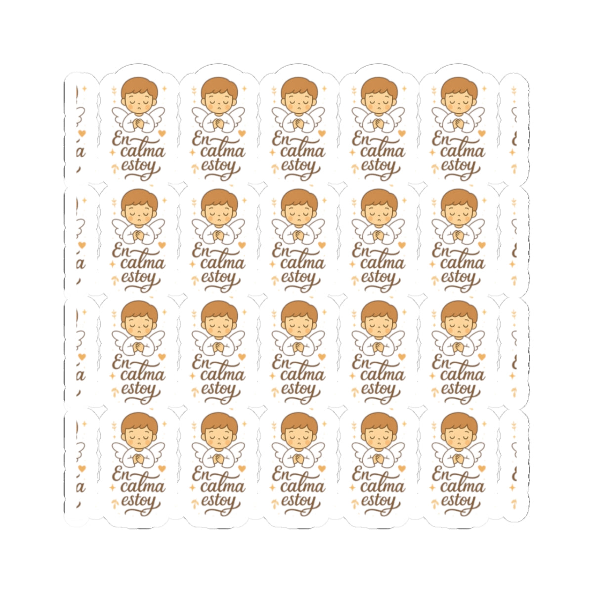 En calma estoy ,Spanish Christian Stickers – Kawaii Angels with Faith Phrases for Journaling, Encouragement & Daily Peace. Because sometimes, your faith just needs a visual reminder in your own language.