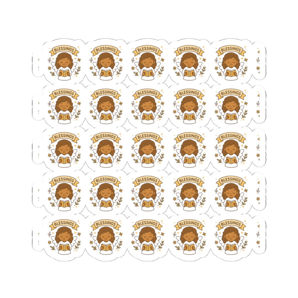 Grace-Filled Angel , š Blessings Stickers ā Kawaii Style with Christian Quotes on Peace and Purpose. Gentle reminders of Godās grace, peace, and divine purposeācarried by angel wings.