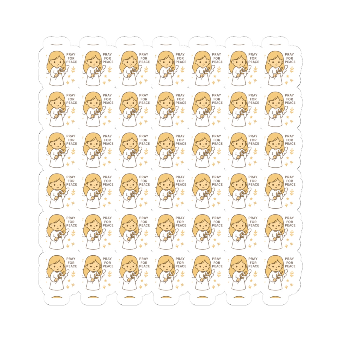 2.B Peacemakers Angel Stickers – Faith-Based Kawaii Sheet for Prayer, Devotionals & Peaceful Gifts. Because true peace begins with prayer — and a heart willing to shine.