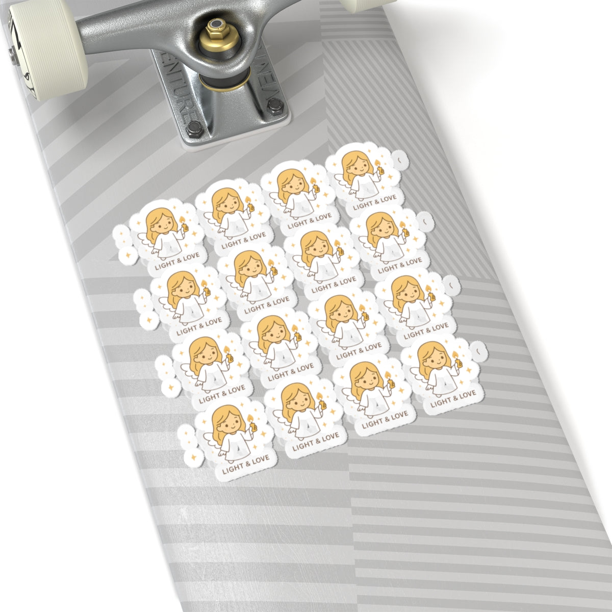 Light & love ❤️💕of Shine Your Light – Christian Angel Stickers | Faith-Inspired Kawaii Sheet with Candle of Hope. Because when you walk in faith… you carry the light.