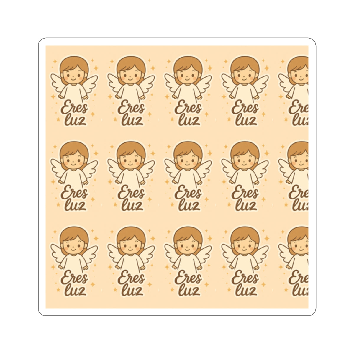 Eres Luz Spanish Christian Kawaii Stickers – Inspirational Angel Sheet for Faith, Gratitude & Healing. Faith speaks in Spanish too — let every sticker be a prayer full of love, peace, and healing.