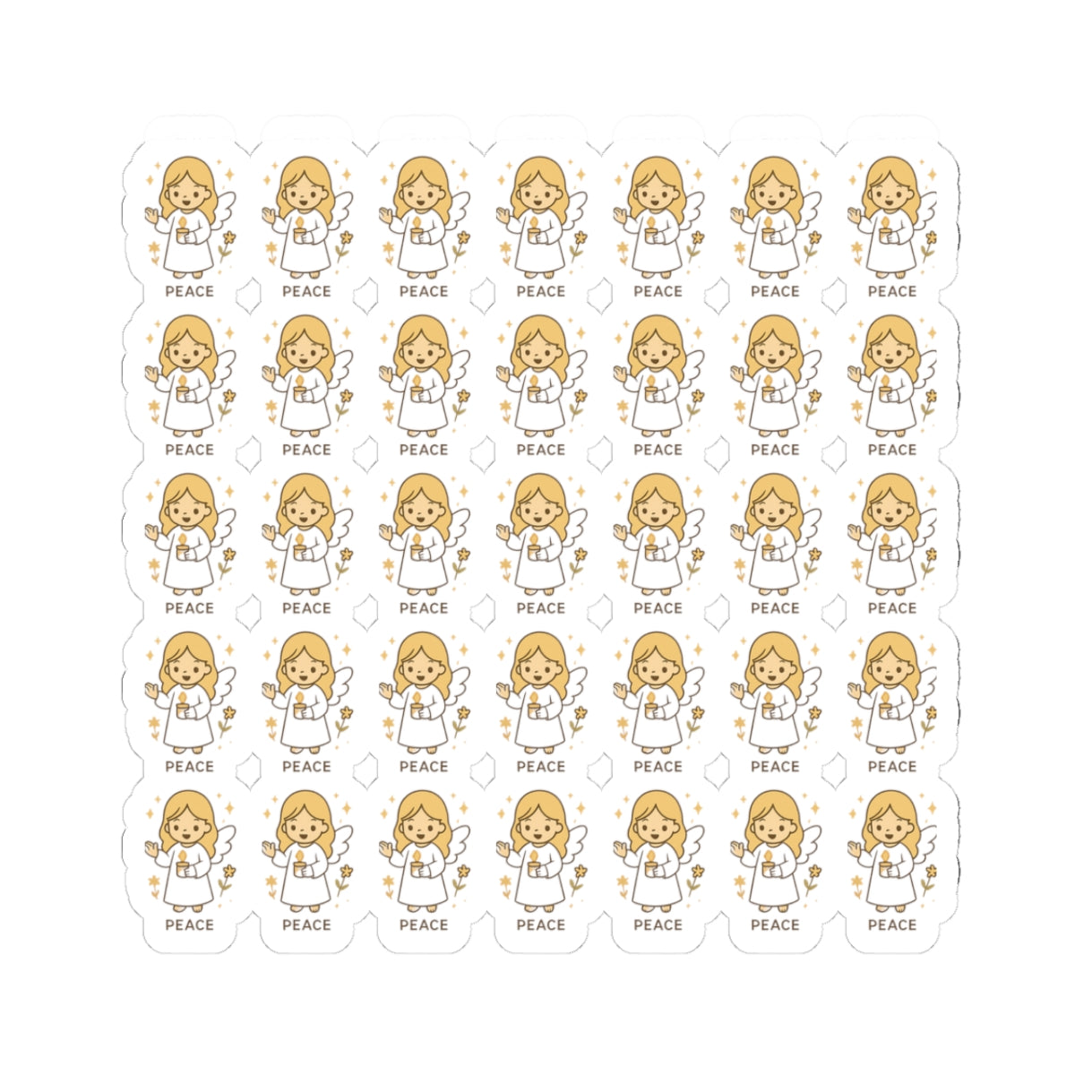 Faith & Courage Angel ,Peace Stickers – Kawaii Christian Sheet with Prayers, Scripture & Light-Inspired Affirmations. Faith doesn’t eliminate fear — it gives you the courage to walk through it. One sticker at a time.