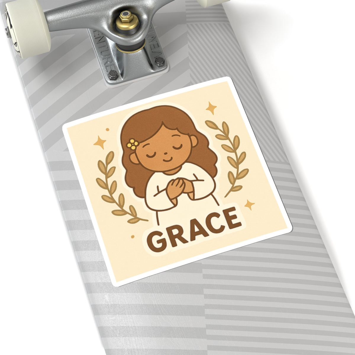 Grace Angel Sticker - God's Grace, Cute Angel Decor, Faith-Based Gift, Aesthetic Laptop Stickers, Inspirational Art, Bible Verse Decor