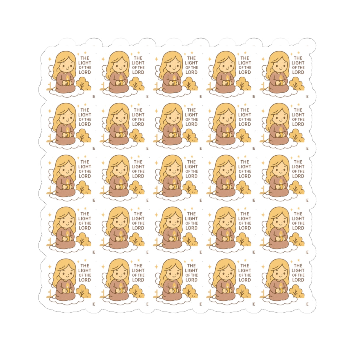 The light of the lordShine Your Light – Christian Angel Stickers | Faith-Inspired Kawaii Sheet with Candle of Hope. Because when you walk in faith… you carry the light.