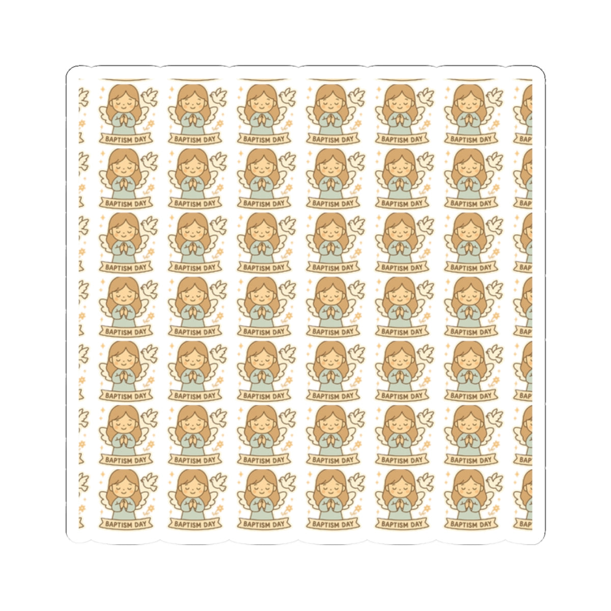 Baptism Angel , Baptism Day Stickers – Christian Kawaii Stickers for Christening, Baby Dedication & Faith Gifts. Celebrate the beauty of baptism with these sweet angel stickers filled with light, love, and faith.
