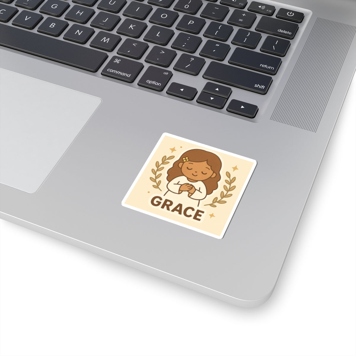 Grace Angel Sticker - God's Grace, Cute Angel Decor, Faith-Based Gift, Aesthetic Laptop Stickers, Inspirational Art, Bible Verse Decor