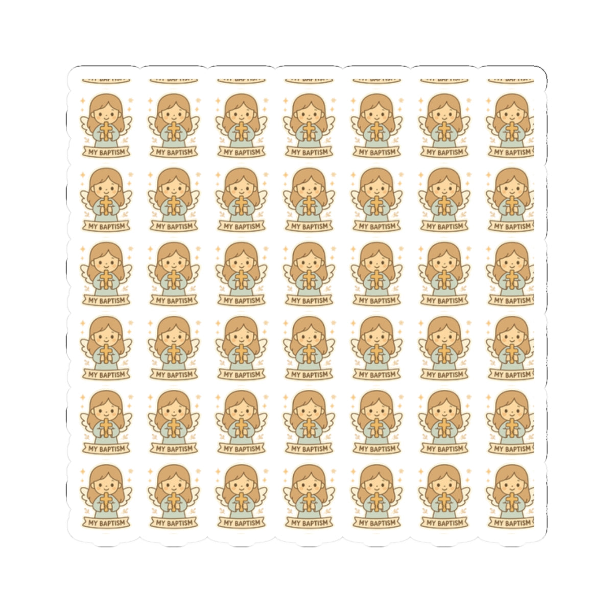 Baptism Angel , My Baptism Stickers – Christian Kawaii Stickers for Christening, Baby Dedication & Faith Gifts. Celebrate the beauty of baptism with these sweet angel stickers filled with light, love, and faith.