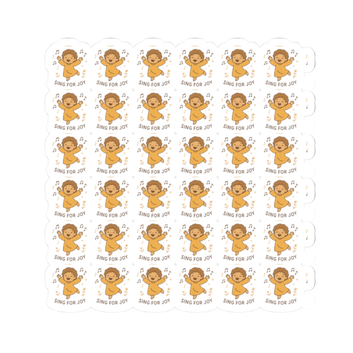 Sing for Joy of Joy of the Lord Angel Stickers – Christian Kawaii Sheet with Diversity & Faith-Inspired Affirmations. Because joy is a spiritual strength — and every smile begins in the soul.