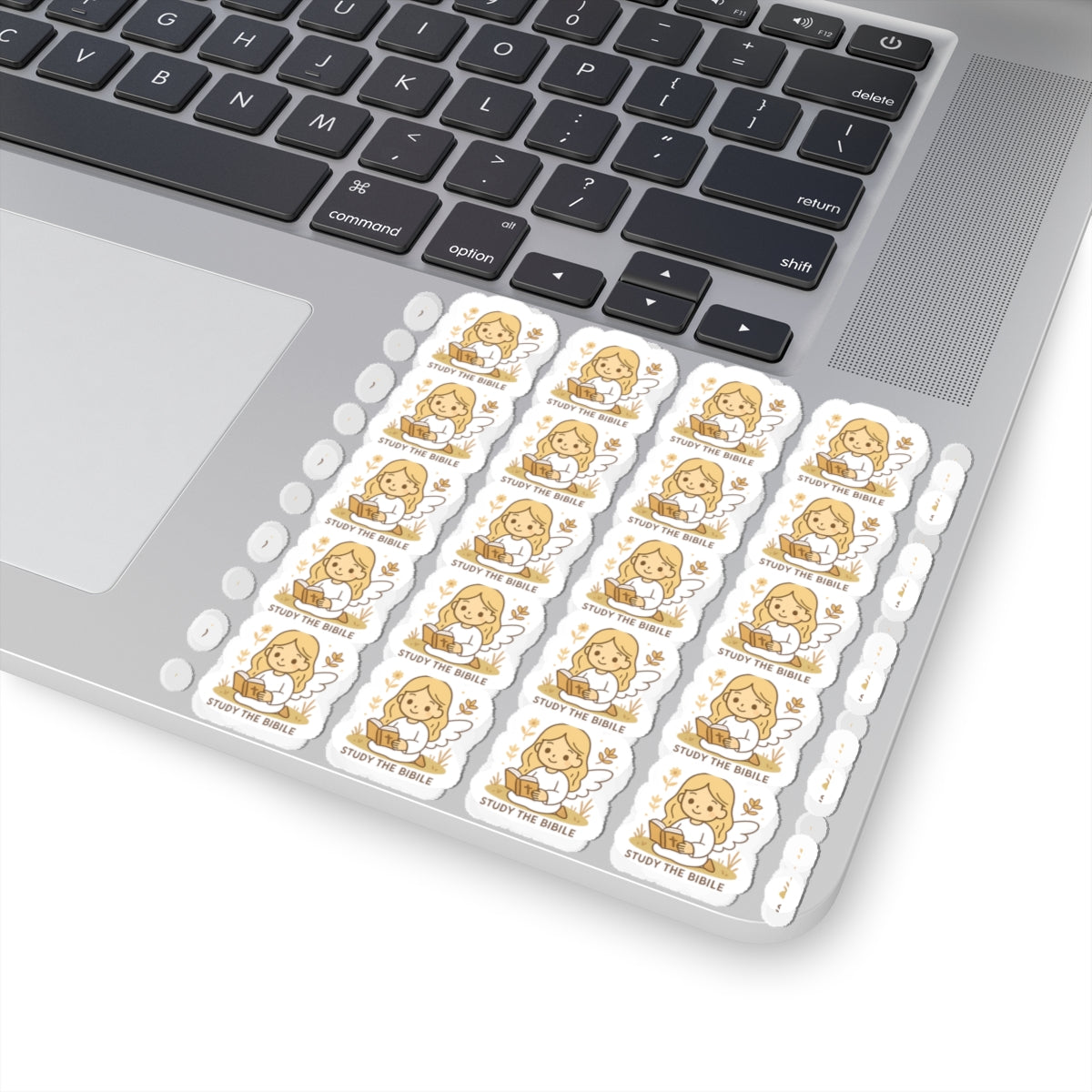 Bible Study Angel , Study the Bible Stickers – Christian Scripture Kawaii Stickers for Journals & Faith Gifts. Bring light, strength, and joy to your quiet time with these tender Scripture angels.