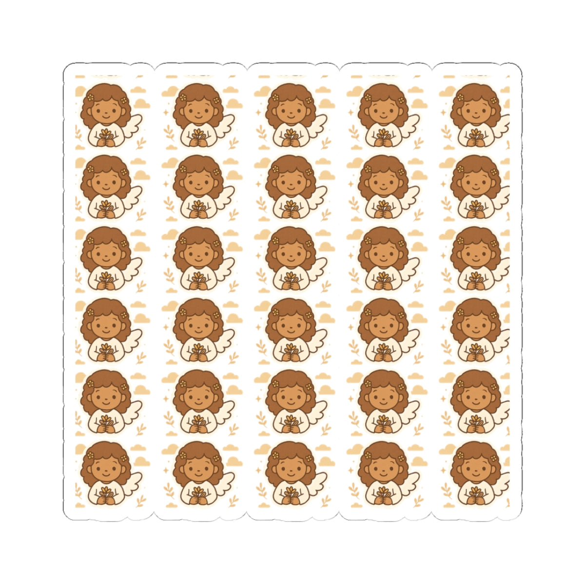 Faith & Kindness Angel Stickers FK– Kawaii Christian Sheet with Affirmations of Love, Blessing & Prayer. Let kindness, faith, and guidance follow you — one angel at a time.
