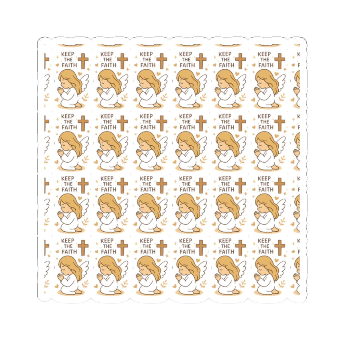Christian Angel Keep in the Faith Stickers – Faith, Love & Encouragement Stickers for Journaling, Gifting & Spiritual Inspiration. Gentle angel hugs and heavenly words to brighten hearts and uplift souls