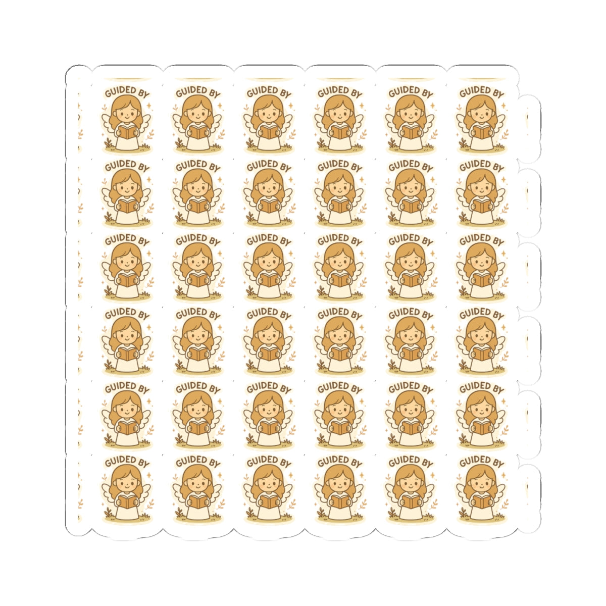 Bible Study Guided by Angel Stickers – Printable Christian Set of Kawaii Angels Reading God’s Word. Adorable reminders that you are never alone when you open your Bible — the angels are studying with you.