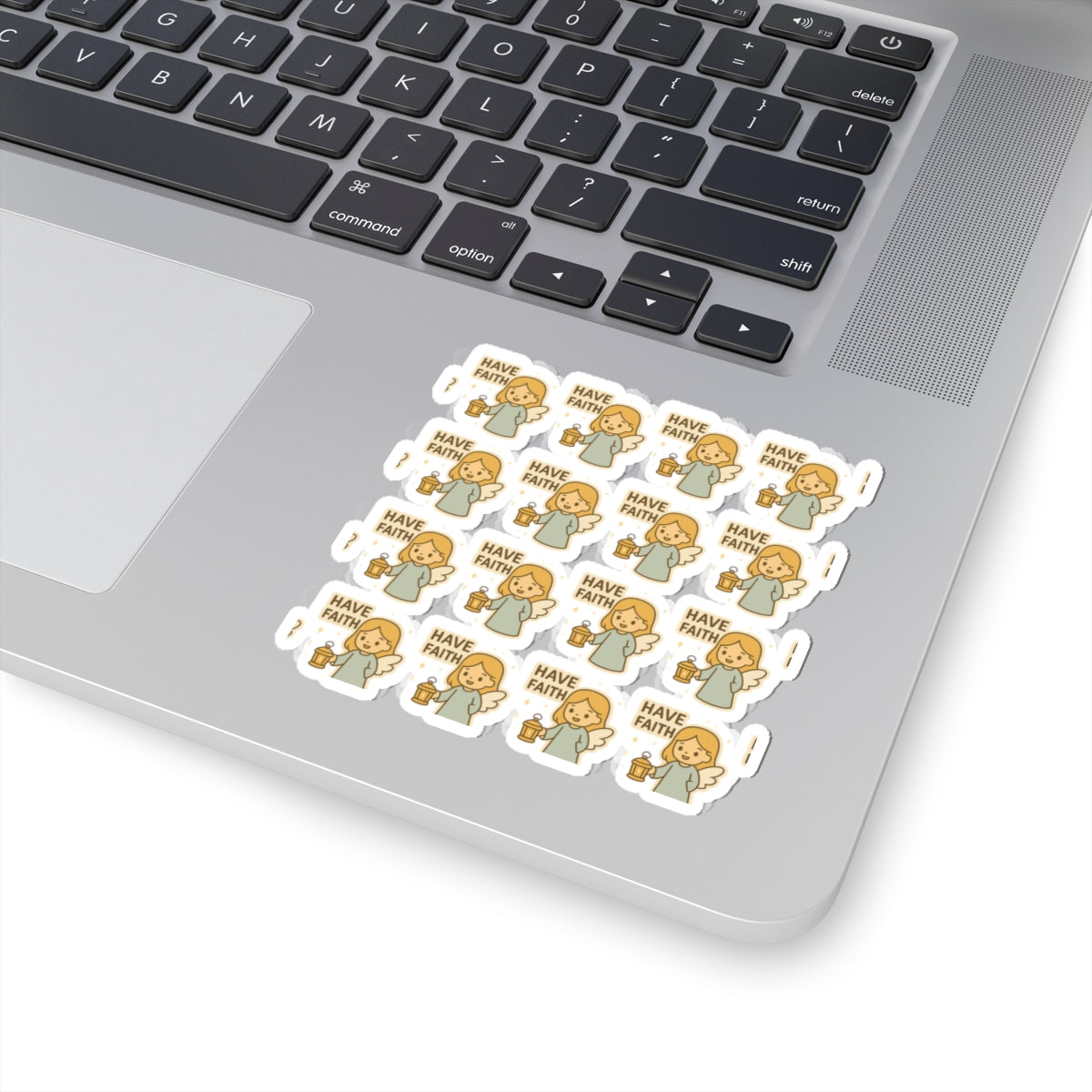 Minimalist Faith Angel ,Have Faith Stickers – Kawaii Christian Sheet for Spiritual Journaling & Encouragement. Gentle reminders of faith and light — in every little sticker.