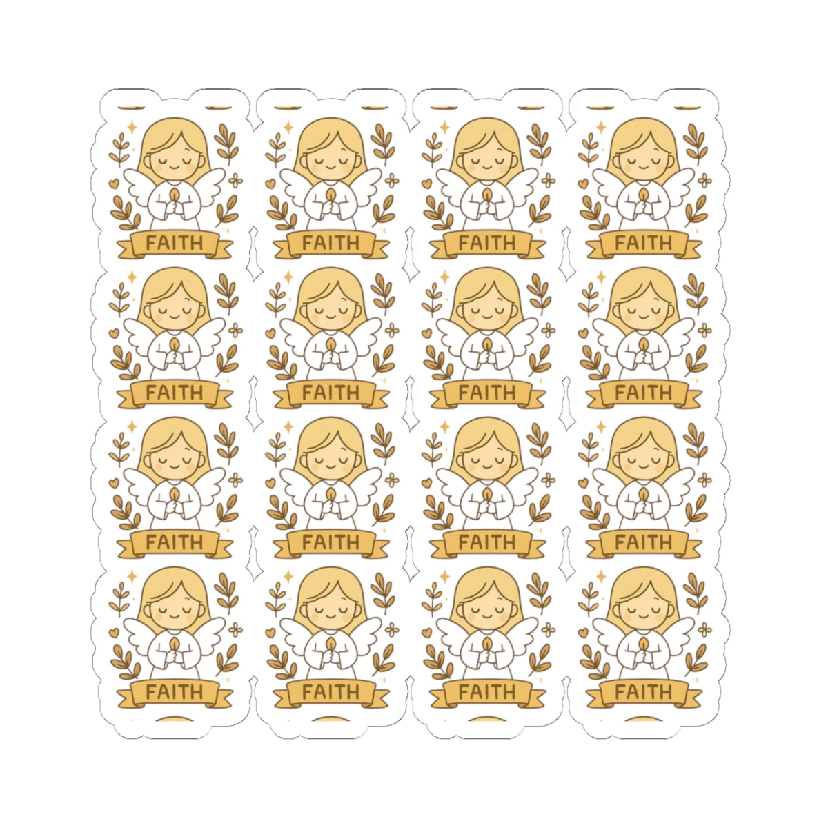 Faith & Courage Angel,Faith Stickers – Kawaii Christian Sheet with Prayers, Scripture & Light-Inspired Affirmations. Faith doesn’t eliminate fear — it gives you the courage to walk through it. One sticker at a time.