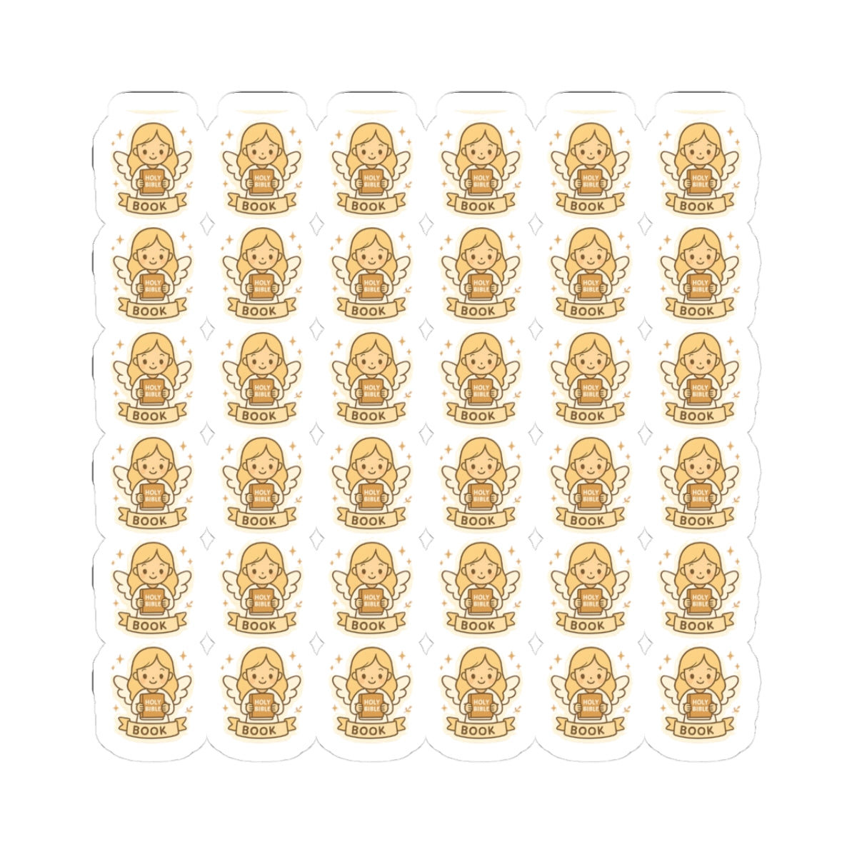Bible Study Angel Book ( Holy bible) Stickers – Printable Christian Set of Kawaii Angels Reading God’s Word. Adorable reminders that you are never alone when you open your Bible — the angels are studying with you.