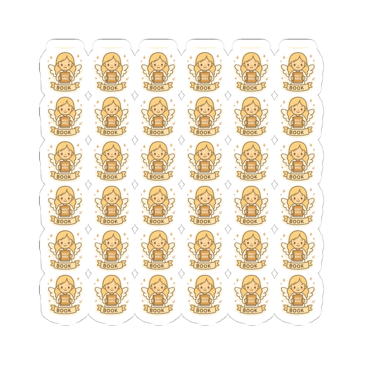 Bible Study Angel Book ( Holy bible) Stickers – Printable Christian Set of Kawaii Angels Reading God’s Word. Adorable reminders that you are never alone when you open your Bible — the angels are studying with you.