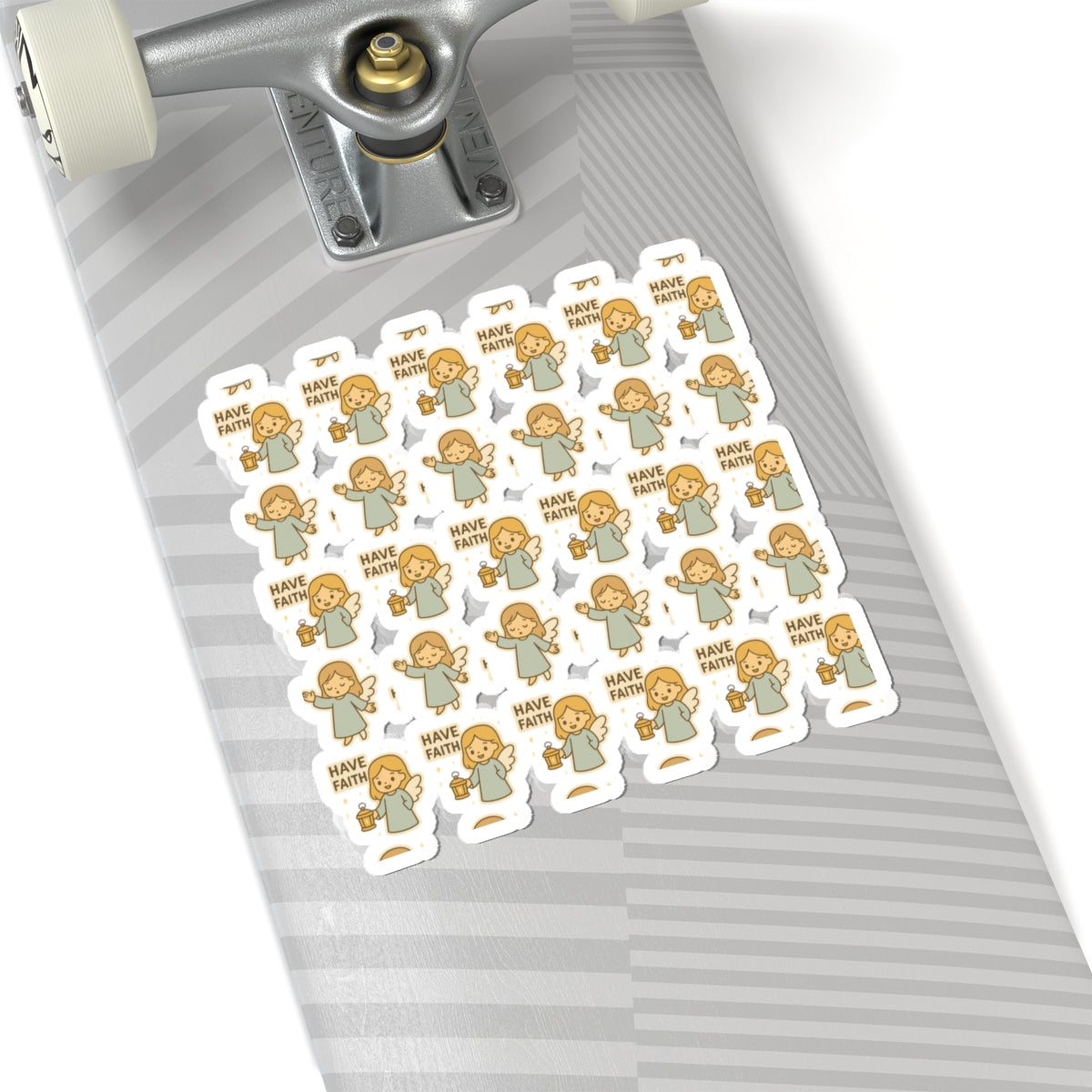 Minimalist Faith Angel Stickers – Kawaii Christian Sheet for Spiritual Journaling & Encouragement. Gentle reminders of faith and light — in every little sticker.
