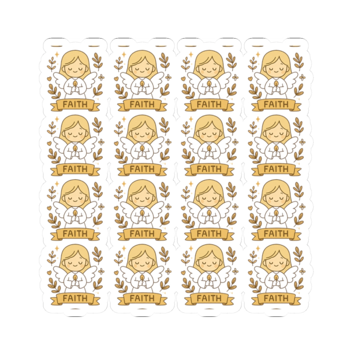 Faith & Courage Angel,Faith Stickers – Kawaii Christian Sheet with Prayers, Scripture & Light-Inspired Affirmations. Faith doesn’t eliminate fear — it gives you the courage to walk through it. One sticker at a time.