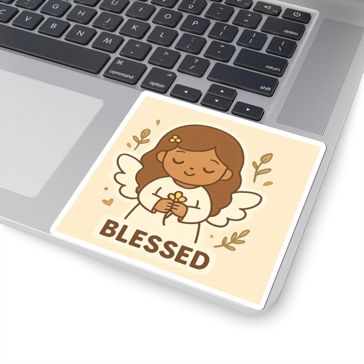 BLESSED Angel Sticker - God's Grace, Cute Angel Decor, Faith-Based Gift, Aesthetic Laptop Stickers, Inspirational Art, Bible Verse Decor