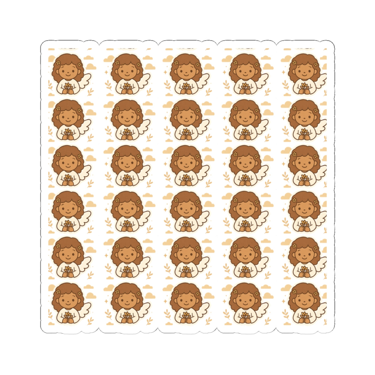 Faith & Kindness Angel Stickers FK– Kawaii Christian Sheet with Affirmations of Love, Blessing & Prayer. Let kindness, faith, and guidance follow you — one angel at a time.