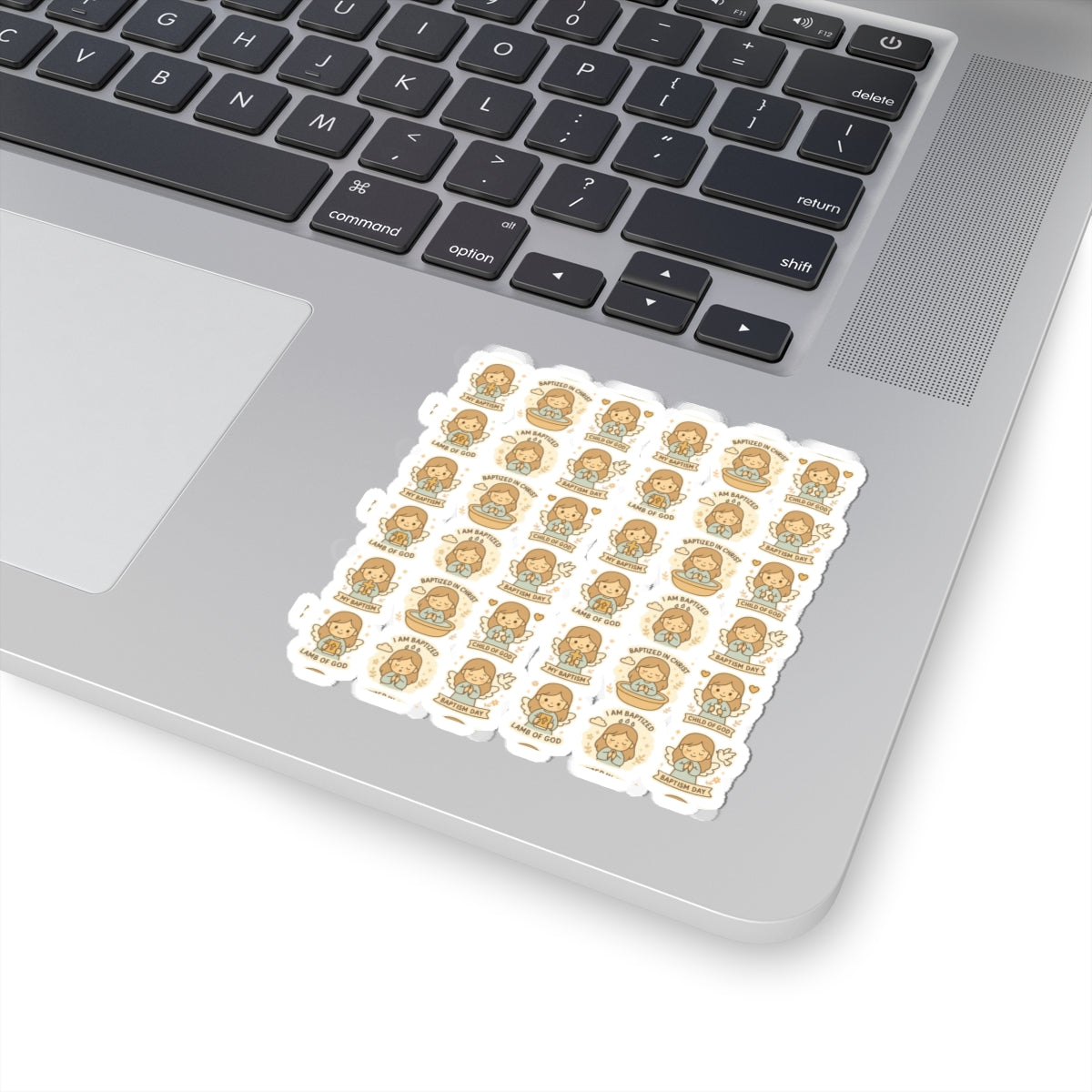 Baptism Angel Stickers – Christian Kawaii Stickers for Christening, Baby Dedication & Faith Gifts. Celebrate the beauty of baptism with these sweet angel stickers filled with light, love, and faith.