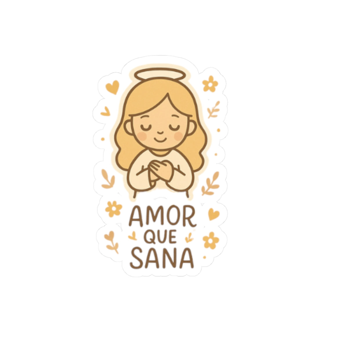 Amor que Sana Spanish Christian Kawaii Stickers – Inspirational Angel Sheet for Faith, Gratitude & Healing. Faith speaks in Spanish too — let every sticker be a prayer full of love, peace, and healing.