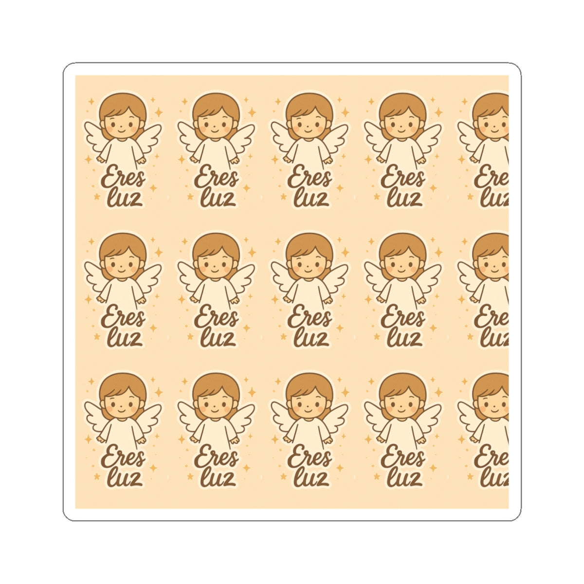 Eres Luz Spanish Christian Kawaii Stickers – Inspirational Angel Sheet for Faith, Gratitude & Healing. Faith speaks in Spanish too — let every sticker be a prayer full of love, peace, and healing.