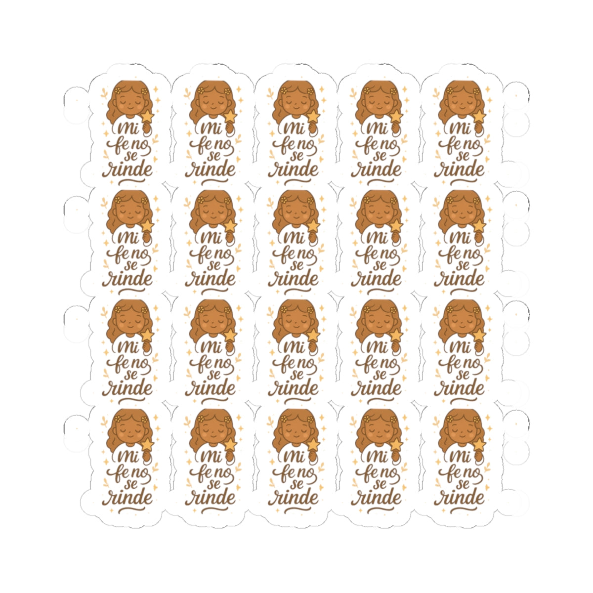 Mi fe no se rinde Spanish Christian Stickers – Kawaii Angels with Faith Phrases for Journaling, Encouragement & Daily Peace. Because sometimes, your faith just needs a visual reminder in your own language.