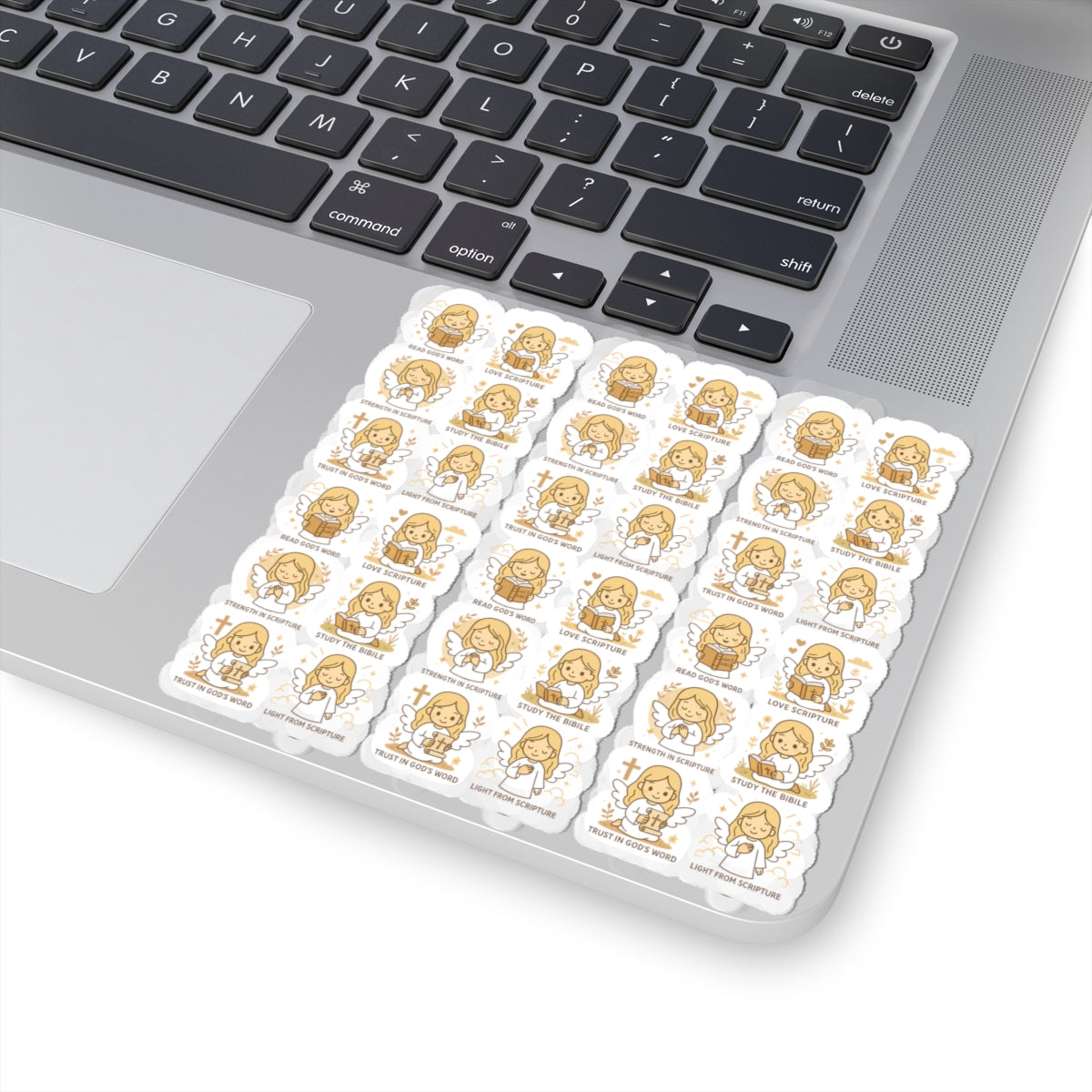 Bible Study Angel Stickers – Christian Scripture Kawaii Stickers for Journals & Faith Gifts. Bring light, strength, and joy to your quiet time with these tender Scripture angels.