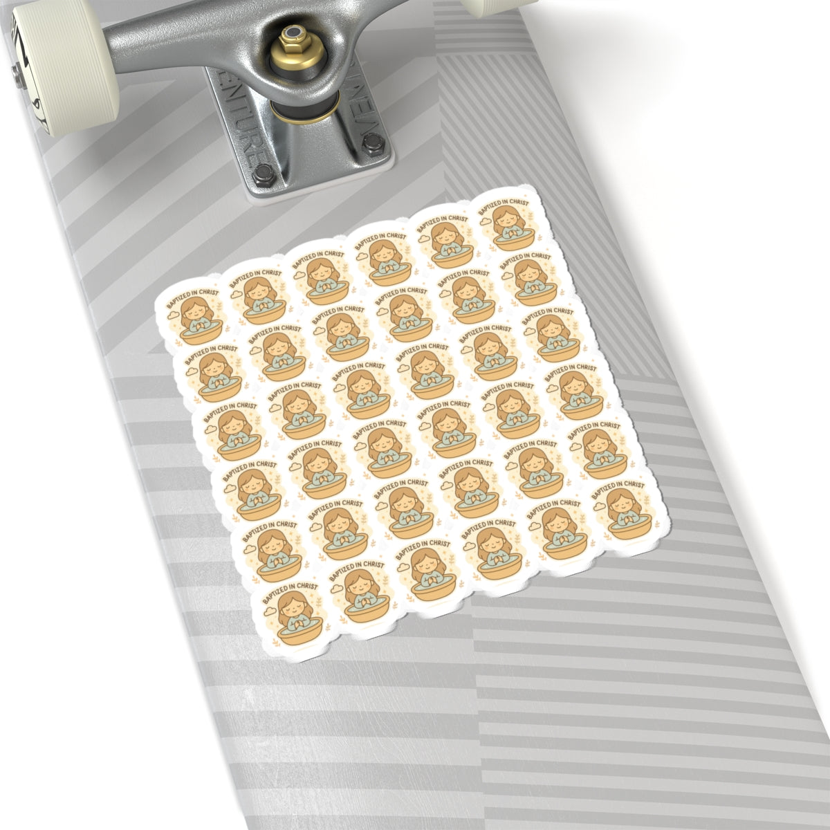 Baptism Angel , Baptized in Christ Stickers – Christian Kawaii Stickers for Christening, Baby Dedication & Faith Gifts. Celebrate the beauty of baptism with these sweet angel stickers filled with light, love, and faith.