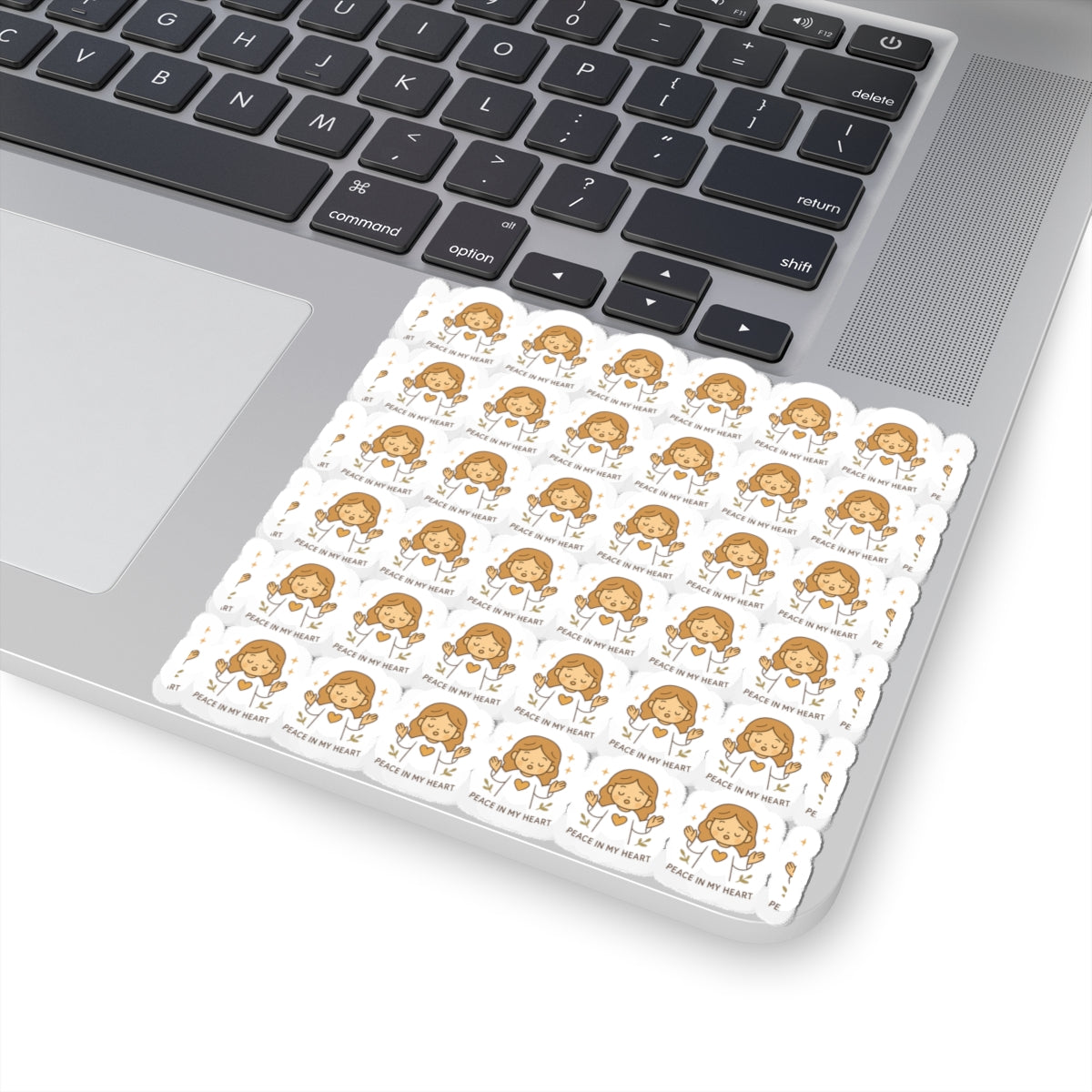 Peace & Prayer Angel ,Peace in my hearth Stickers – Kawaii Christian Sheet with Calming Affirmations & Biblical Comfort. When words fall short, let peace and prayer speak through every sticker.