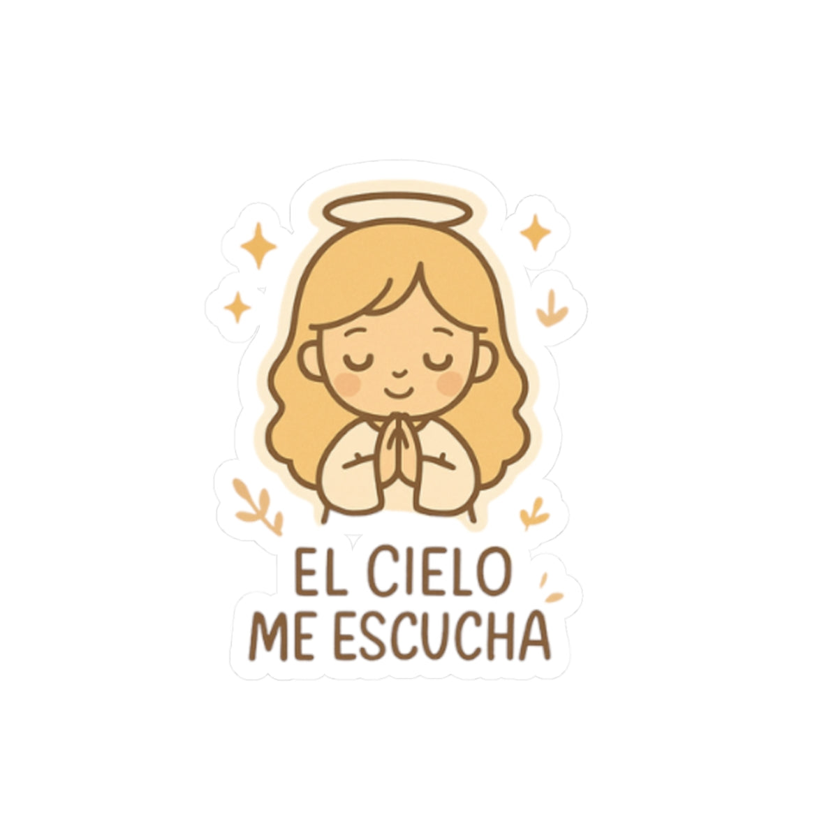 El cielo Escucha Spanish Christian Kawaii Stickers – Inspirational Angel Sheet for Faith, Gratitude & Healing. Faith speaks in Spanish too — let every sticker be a prayer full of love, peace, and healing.
