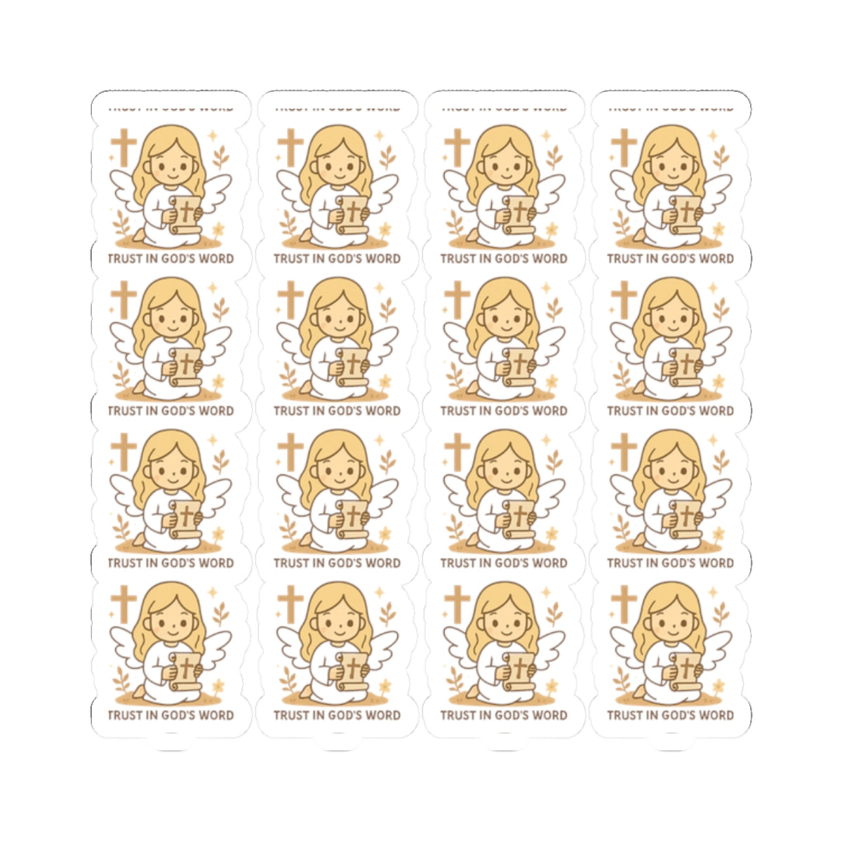 Bible Study Angel , Trust in God’s Word Stickers – Christian Scripture Kawaii Stickers for Journals & Faith Gifts. Bring light, strength, and joy to your quiet time with these tender Scripture angels.