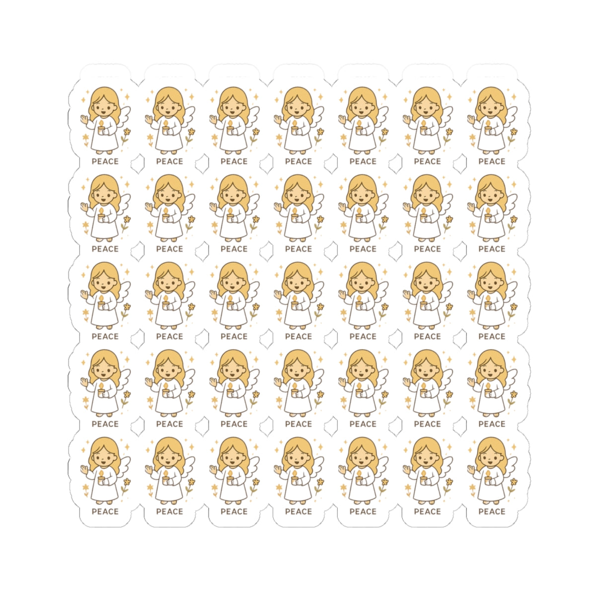 Faith & Courage Angel ,Peace Stickers – Kawaii Christian Sheet with Prayers, Scripture & Light-Inspired Affirmations. Faith doesn’t eliminate fear — it gives you the courage to walk through it. One sticker at a time.