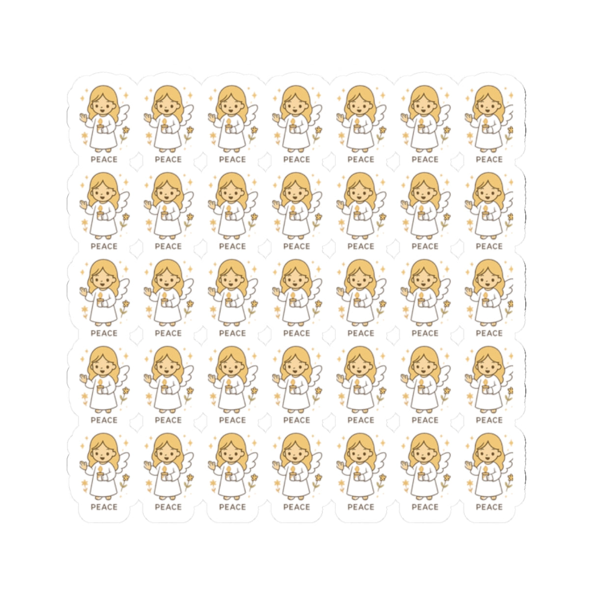 Faith & Courage Angel ,Peace Stickers – Kawaii Christian Sheet with Prayers, Scripture & Light-Inspired Affirmations. Faith doesn’t eliminate fear — it gives you the courage to walk through it. One sticker at a time.