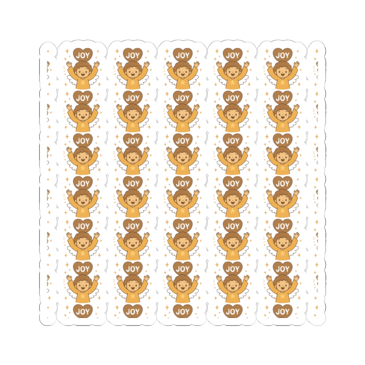 Joy of Joy of the Lord Angel Stickers – Christian Kawaii Sheet with Diversity & Faith-Inspired Affirmations. Because joy is a spiritual strength — and every smile begins in the soul.
