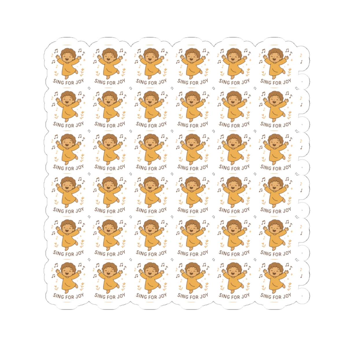 Sing for Joy of Joy of the Lord Angel Stickers – Christian Kawaii Sheet with Diversity & Faith-Inspired Affirmations. Because joy is a spiritual strength — and every smile begins in the soul.