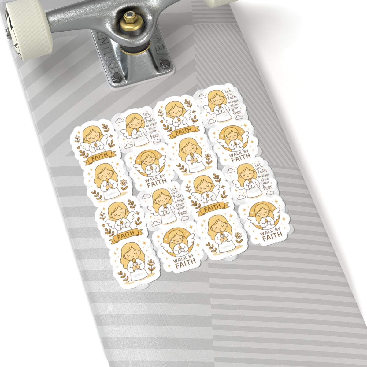 Faith & Courage Angel Stickers – Kawaii Christian Sheet with Prayers, Scripture & Light-Inspired Affirmations. Faith doesn’t eliminate fear — it gives you the courage to walk through it. One sticker at a time.