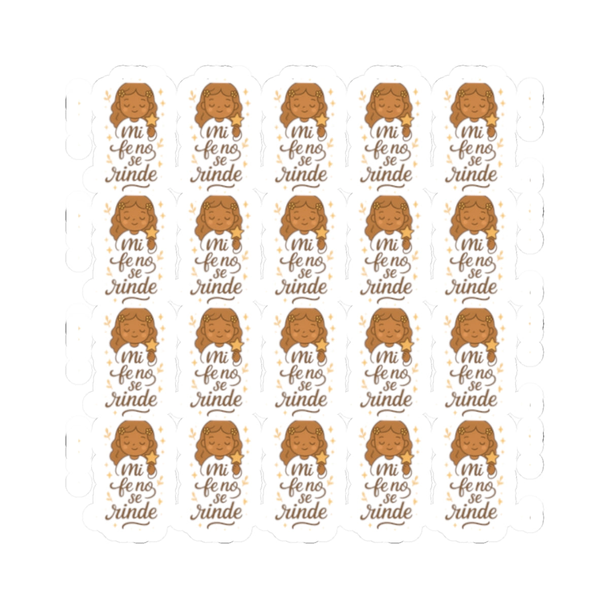 Mi fe no se rinde Spanish Christian Stickers – Kawaii Angels with Faith Phrases for Journaling, Encouragement & Daily Peace. Because sometimes, your faith just needs a visual reminder in your own language.