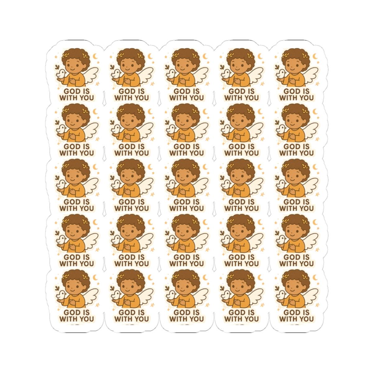Faithful Angel , GOD is with you Stickers – Christian Printable Pack for Prayer, Encouragement & Daily Devotion. Gentle reminders to walk by faith, rejoice daily, and rest in the Lord — with adorable angel art that speaks to the soul.