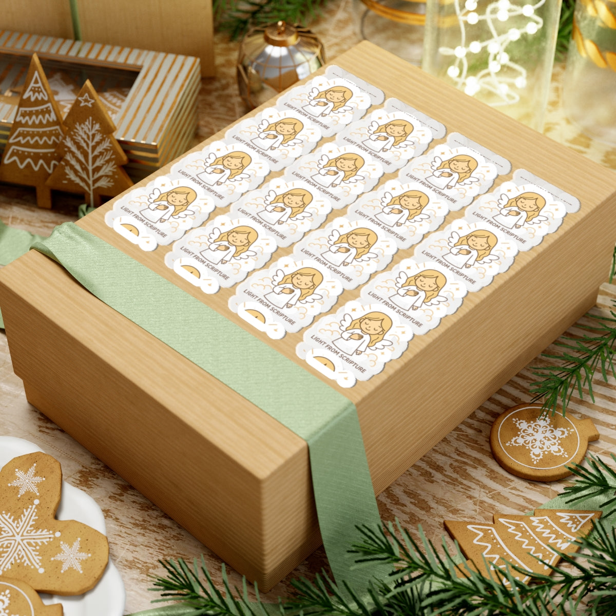 Bible Study Angel , Light from Scripture Stickers – Christian Scripture Kawaii Stickers for Journals & Faith Gifts. Bring light, strength, and joy to your quiet time with these tender Scripture angels.