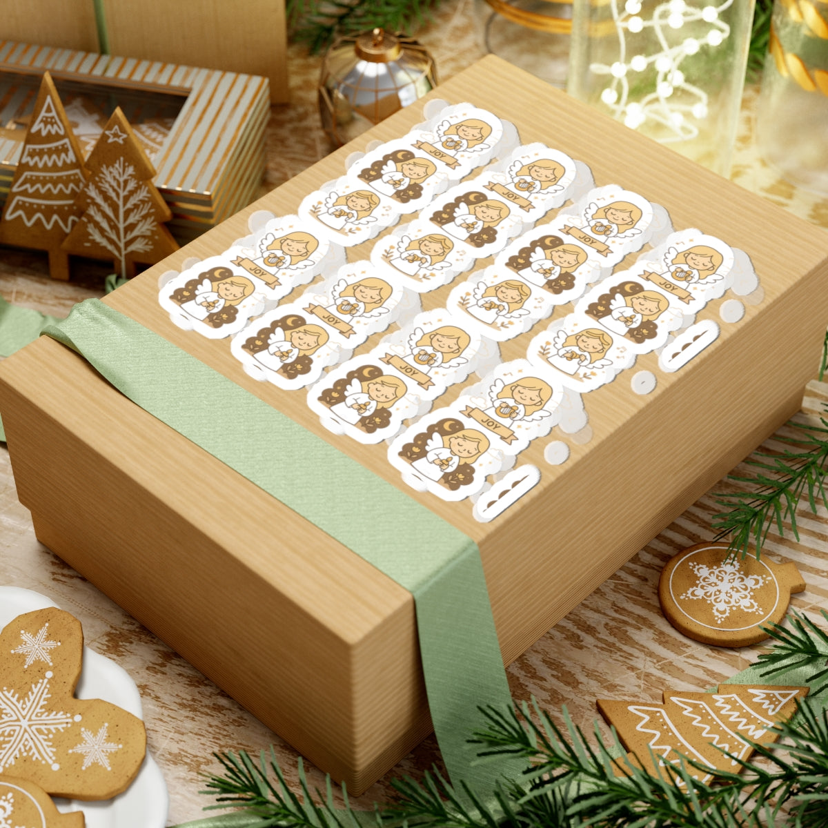 JOY Kawaii Angel Stickers – Faith-Inspired Kiss-Cut Sheet for Journaling, Gifting & Daily Encouragement. A gentle reminder that joy comes in the morning… and sometimes in the form of a tiny angel.