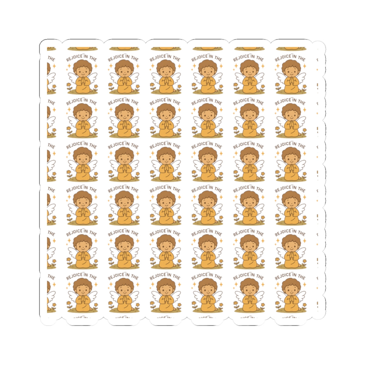 Rejoice in the of Joy of the Lord Angel Stickers – Christian Kawaii Sheet with Diversity & Faith-Inspired Affirmations. Because joy is a spiritual strength — and every smile begins in the soul.
