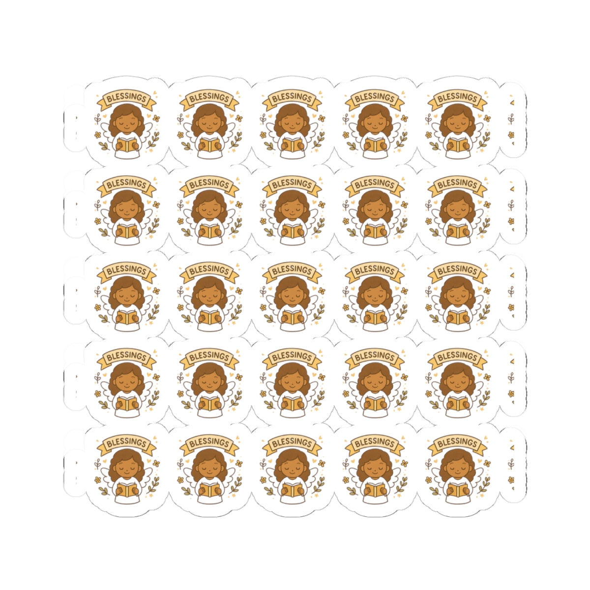 Grace-Filled Angel , š Blessings Stickers ā Kawaii Style with Christian Quotes on Peace and Purpose. Gentle reminders of Godās grace, peace, and divine purposeācarried by angel wings.