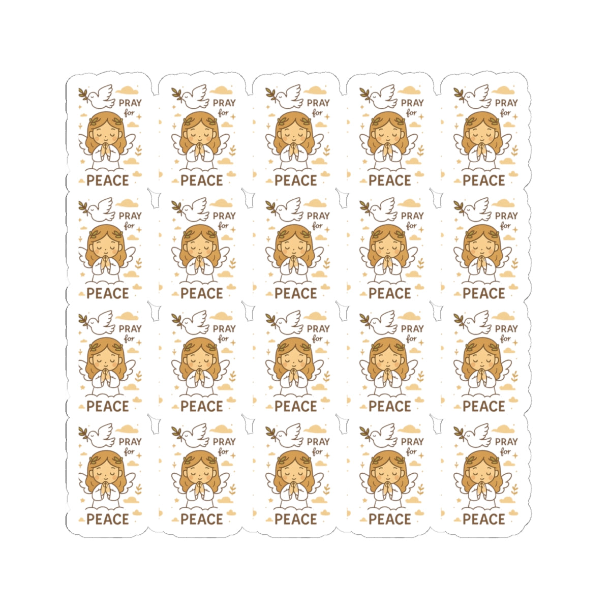 Peace Angel , Pray for Peace Stickers – Christian Printables for Serenity, Prayer & Blessings. Let peace flow through your soul with every sticker. These angelic reminders gently guide you to rest, pray, and bring peace into the world.