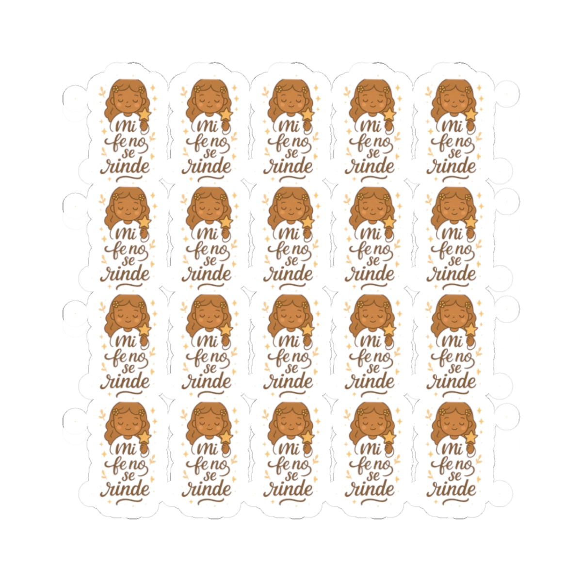 Mi fe no se rinde Spanish Christian Stickers – Kawaii Angels with Faith Phrases for Journaling, Encouragement & Daily Peace. Because sometimes, your faith just needs a visual reminder in your own language.
